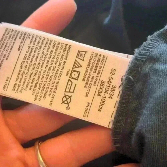 GAP Dusty BLUE Vintage Wash Slim Khakis - Picture 6 of 6